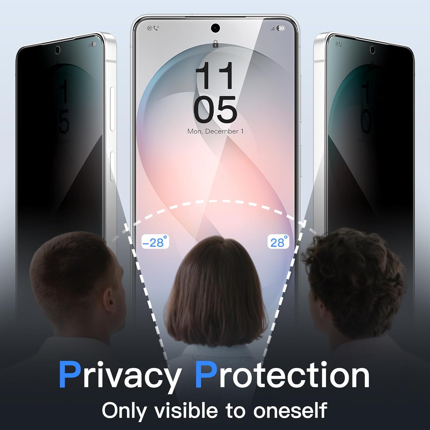 JETech Privacy Pellicola Protettiva per Samsung Galaxy S26, Anti-Spia Vetro Temperato Film con Strumento di Facile Installazione, Compatibile con ID Impronta, 2 Pezzi