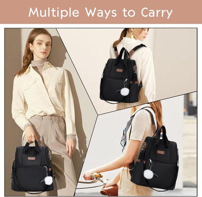 Aucuu Zaino Donna, Zaini Piccolo Antifurto da Donna, Piccoli zaini casual, Borsa da Scuola per Ragazze, Borsa a Zainetto Casual per Shopping Scuola Viaggio Lavoro