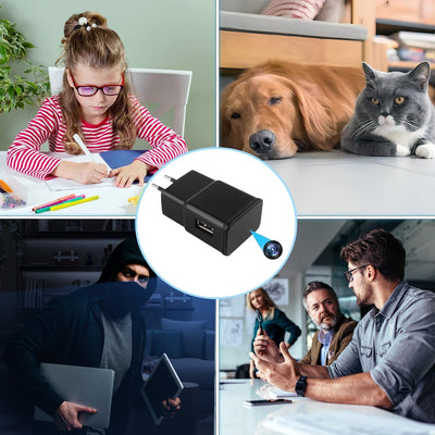 SHMIZZ Mini Telecamera Nascosta, 1080P USB Caricatore WiFi Microcamere Videocamere Nascosta di Sorveglianza Interna - Nessuna Luce Durante La Registrazione - Rilevamento Del Movimento