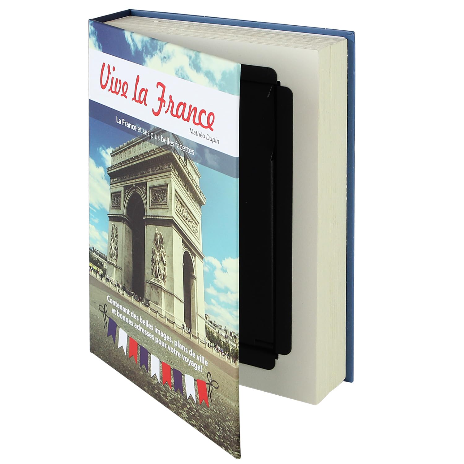 HMF 80935 Cassaforte da baia, cassetta portavalori mimetizzata, pagine di carta autentica | “Bella Italia” | 23 x 15 x 4 cm | iscrizione in italiano