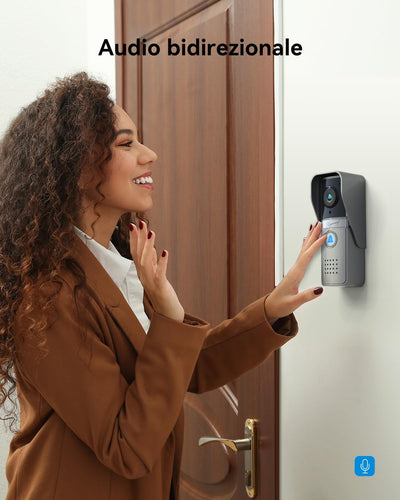 TMEZON Videocitofono 4 fili Monofamiliare Citofoni,Monitor Colori 7 pollici e Campanello esterno con telecamera Visione Notturna,V20
