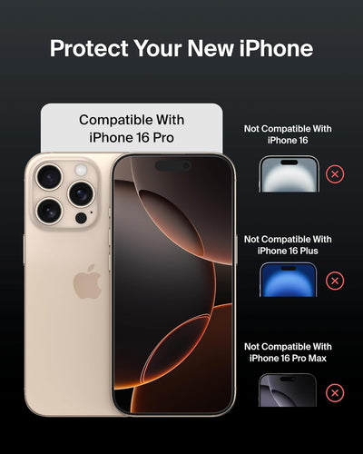 Belkin Recycled Privacy Screen Protector for iPhone 16 Pro 6.3" 2024| Drop & Scratch Protection, Privacy Filter, Anti-Fingerprint, Slim 0.33mm Design, Full Screen, Includes Easy Align Tray