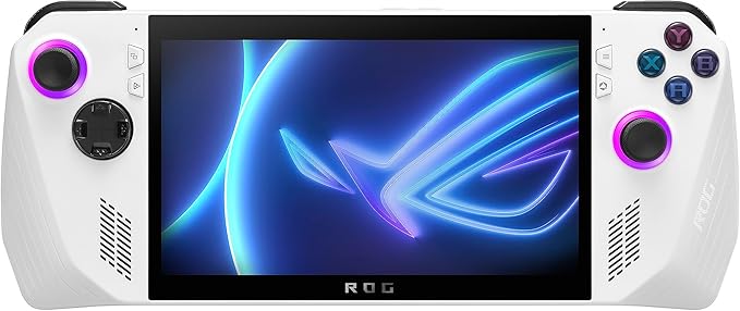 ASUS ROG Ally Console Touchscreen Monitor with 7" Gloss Display, 120Hz, AMD Ryzen Z1, RAM 16GB, 512GB SSD PCIE, Windows 11 Home, White