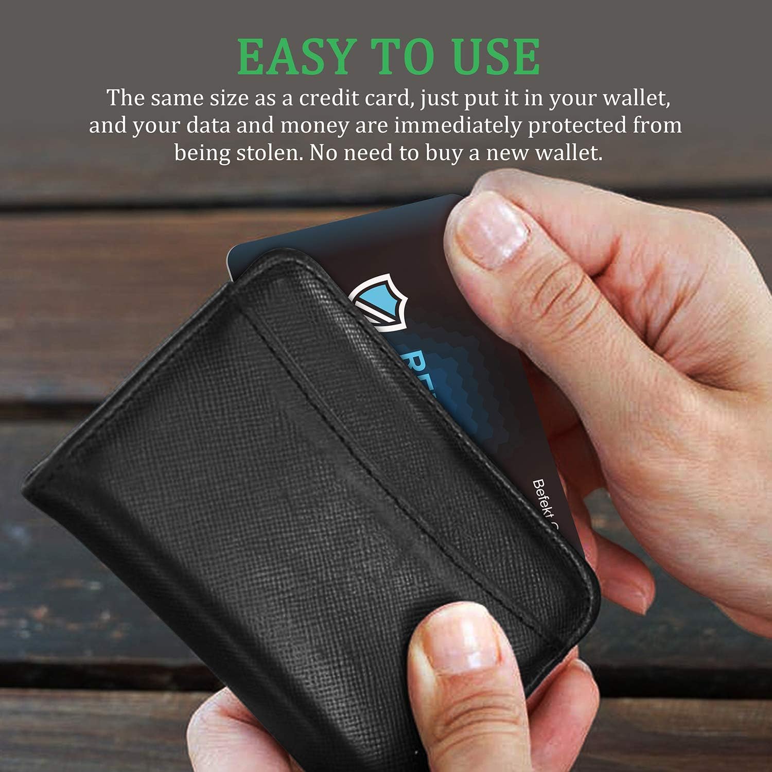 Carta di Blocco Protezione RFID Protection Card, 2 Pezzi Carte Anti RFID/NFC, Protezione Contactless per Carte di Credito, Documenti di Identità, Passaporto etc.