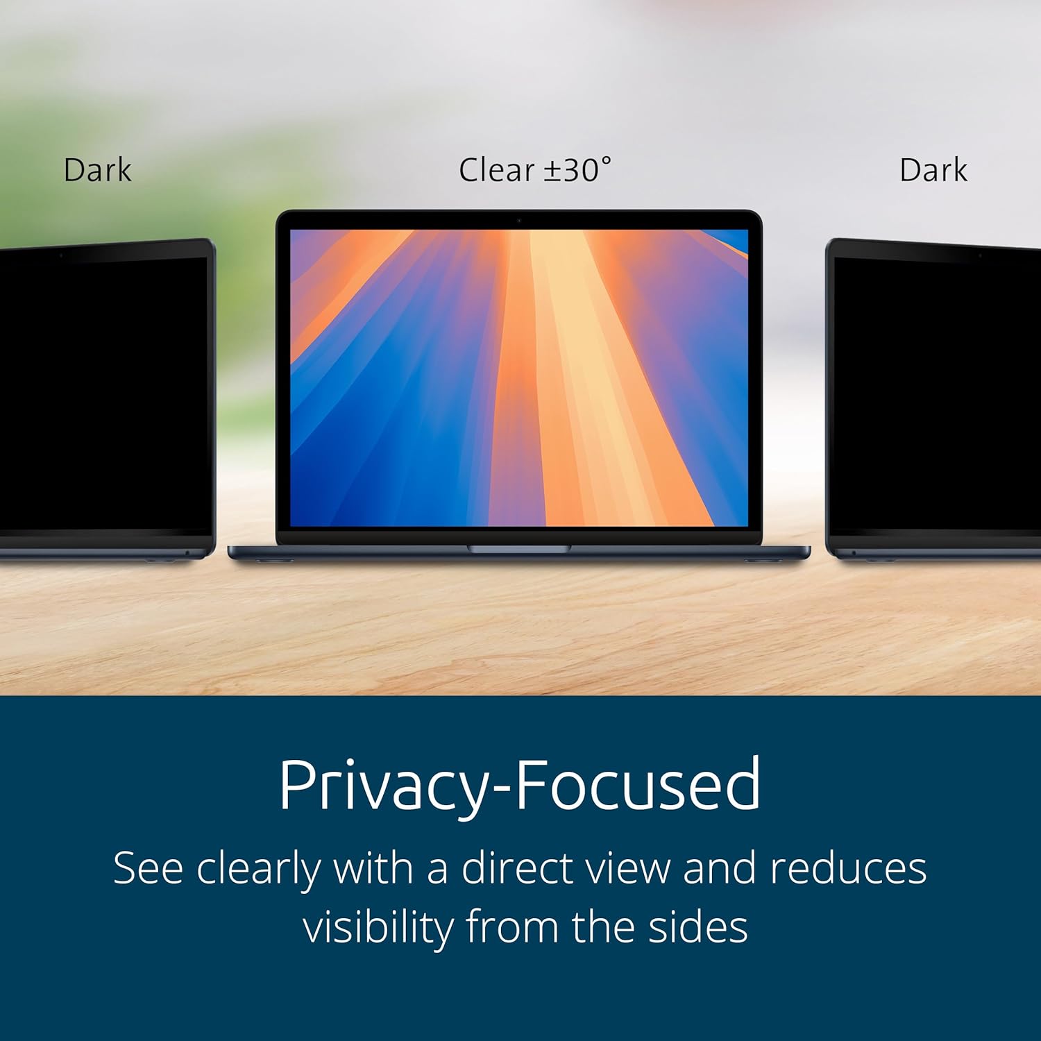 Kensington MagPro Elite Filtro per la Privacy Compatibile con MacBook Air M2 2022 da 13.6", Riversibile con Lato Opaco e Lato Lucido, Antiriflesso, Ultrasottile e Anti Luce Blu (K58374WW)
