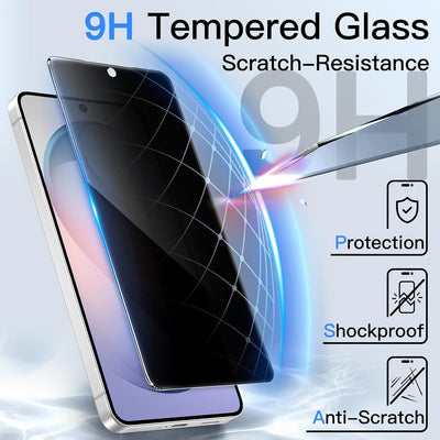 JETech Privacy Pellicola Protettiva per Samsung Galaxy S26, Anti-Spia Vetro Temperato Film con Strumento di Facile Installazione, Compatibile con ID Impronta, 2 Pezzi