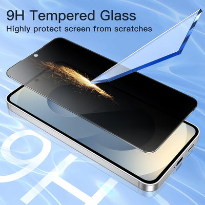 JETech Privacy Pellicola Protettiva per Samsung Galaxy S25 5G, Anti-Spy Vetro Temperato Film, Compatibile con ID Impronte Digitali, Pacco da 2