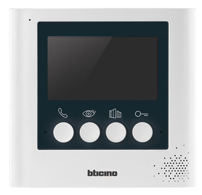 BTICINO 317913 Videocitofono Easykit Essential, Kit Monofamiliare Espandibile, Plug-In 2 Fili, Monitor 7" a Colori, Vivavoce, Visione Notturna, Audio Bidirezionale, Pulsantiera Esterna con Telecamera