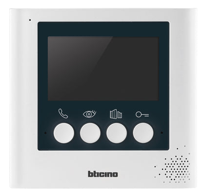 BTICINO 317913 Videocitofono Easykit Essential, Kit Monofamiliare Espandibile, Plug-In 2 Fili, Monitor 7" a Colori, Vivavoce, Visione Notturna, Audio Bidirezionale, Pulsantiera Esterna con Telecamera