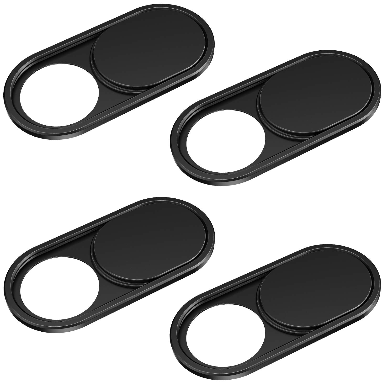 CloudValley Webcam Cover, 0.6mm Ultra-Sottile Metallo Copri Webcam Copertura per MacBook Pro* Air, iPad, Laptop, iMac, PC, Computer, Phone Accessori, 2 Pezzi Nero