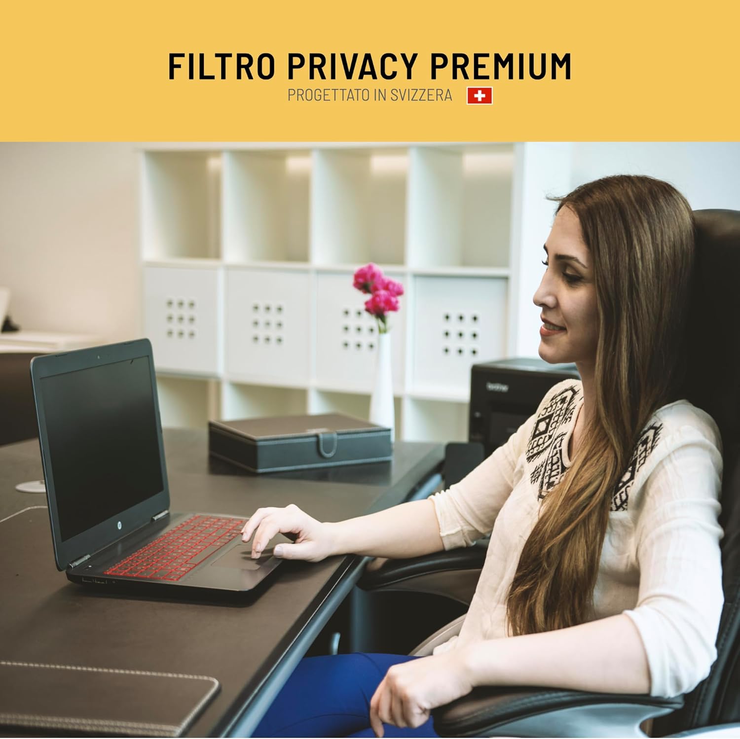 VistaProtect – Filtro Privacy Premium & Filtro Anti Luce Blu, per Laptop & Notebook (14 Pollici - 16:10)
