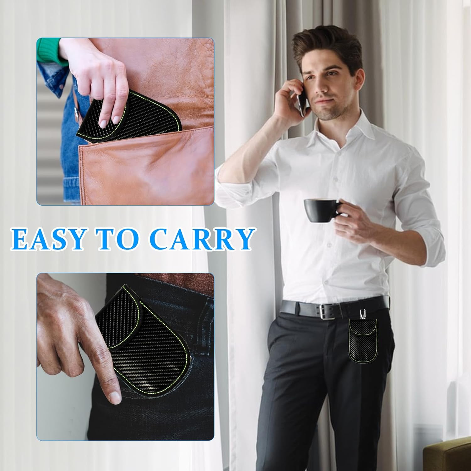 custodia protettiva per chiavi auto, blocco RFID, protezione Keyless, Faraday Bags, custodia antifurto (rosso, blu)