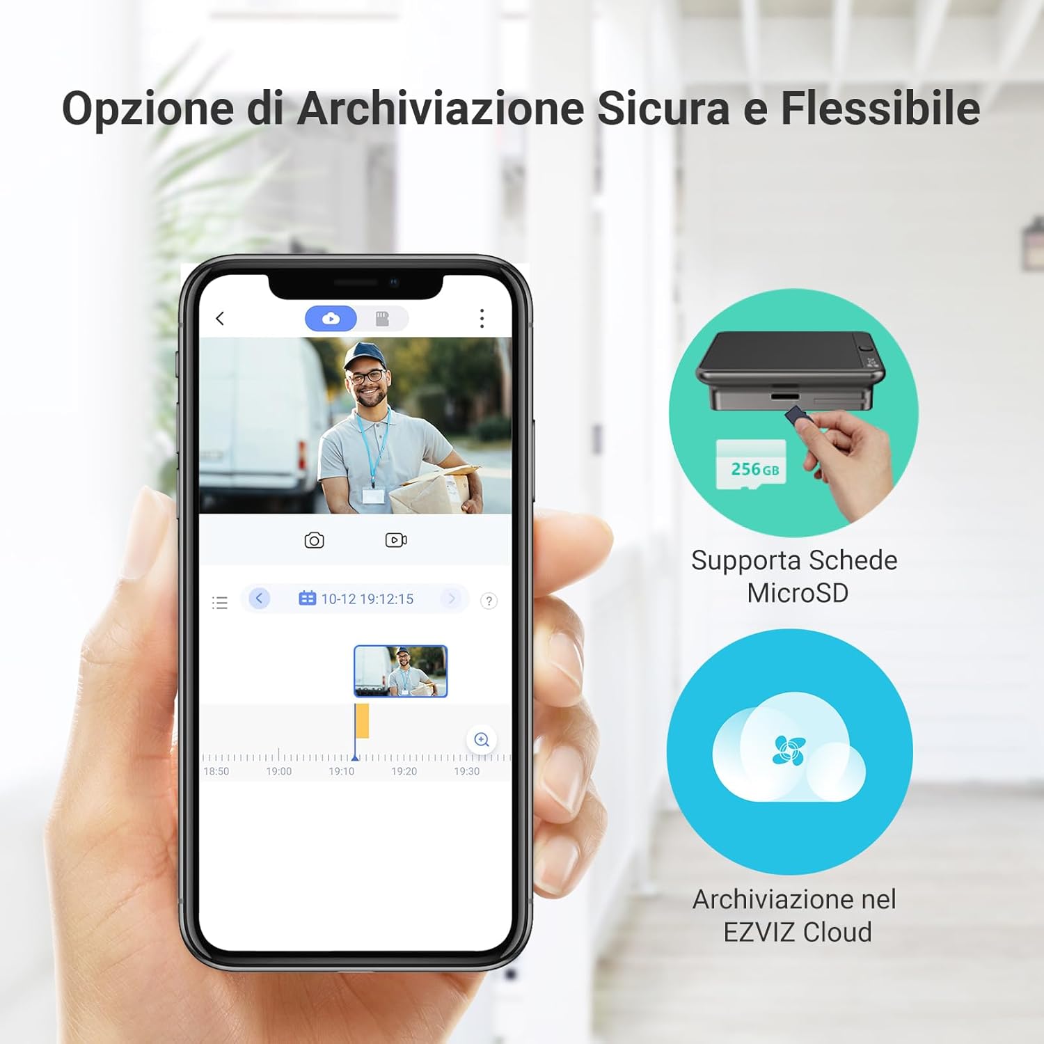 EZVIZ Campanello Digitale con Schermo Tattile a Colori da 4,3'' Videocitofono Senza Fili con Batteria Ricaricabile da 4600 mAh, Rilevamento del Movimento PIR, Audio Bidirezionale, Modello CP4