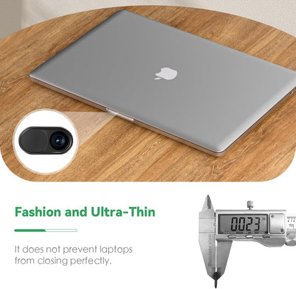 CloudValley Webcam Cover, 0.6mm Ultra-Sottile Metallo Copri Webcam Copertura per MacBook Pro* Air, iPad, Laptop, iMac, PC, Computer, Phone Accessori, 2 Pezzi Nero