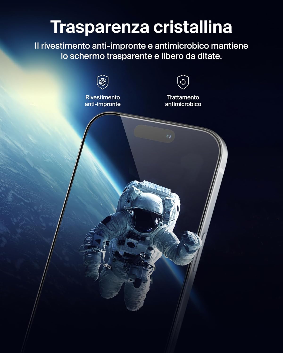 Belkin ScreenForce InvisiGlass Privacy Pellicola iPhone 17 Pro Max, Pellicola Protettiva Resistente a Graffi e Impatti, con Supporto Easy Align per un'Applicazione Senza Bolle, Vetro Riciclato