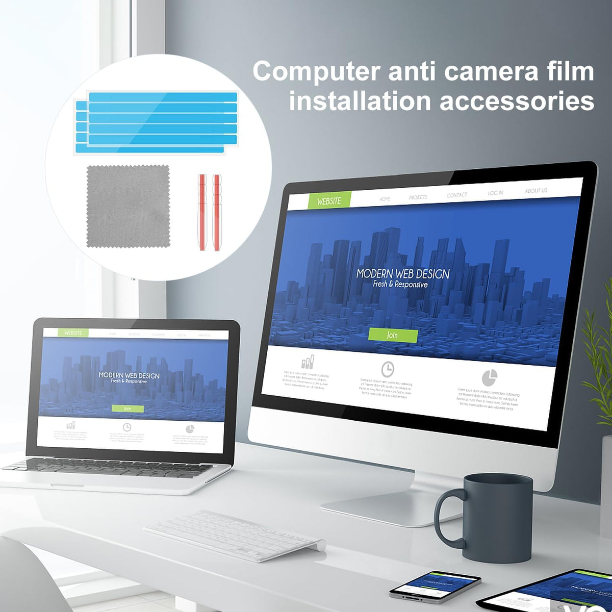 SAVITA 12 Strisce Adesive per Schermo Privacy e 2 Linguette in Plastica per Montaggio a Scorrimento per Monitor di Computer Adesivi per Filtro Privacy per Una Installazione Filtro Privacy per Laptop