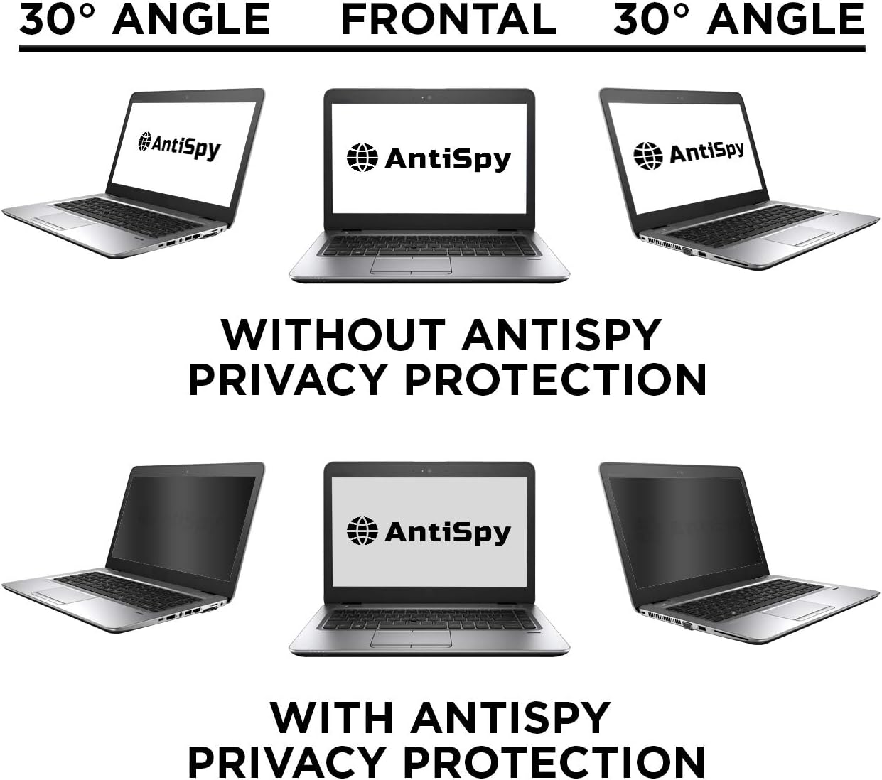 14.0" AntiSpy – Filtro Privacy per schermo portatile – Pellicola per monitor Laptop – Protezione di luce per gli occhi - Filtri Privacy per notebook - Atacco rapido – Accessori o adesivi per computer