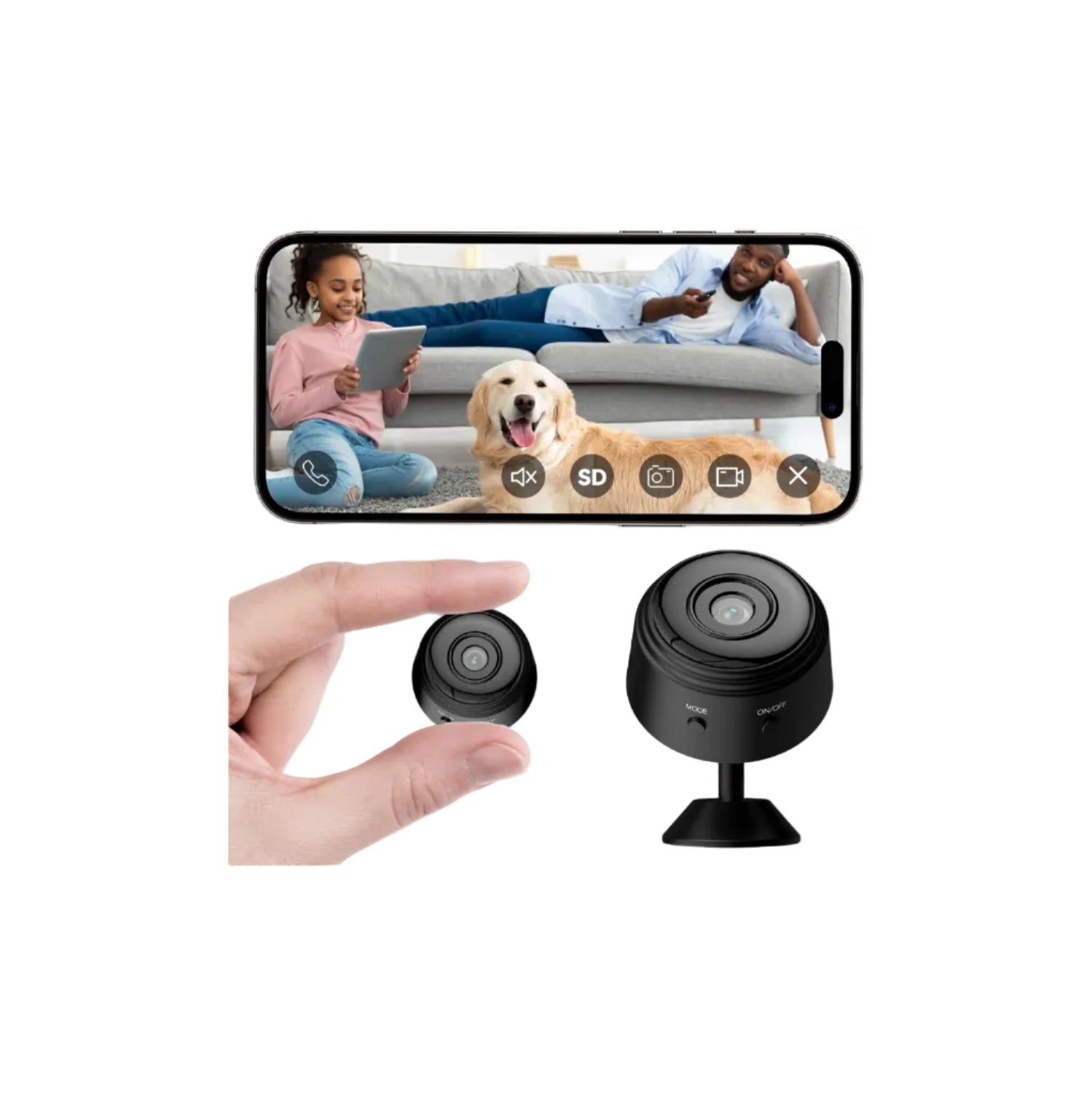Mini Telecamera Spia Nascosta Wifi 1080P Interno Microcamera Spia wifi Invisibile con Audio, Mini Videocamera Sorveglianza Senza Fili Sicurezza per Casa Spy Cam con Rilevamento Movimento Controllo App