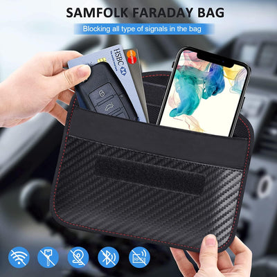 Samfolk Faraday Custodia Per Telefoni E Chiavi Dell'automobile, Anti-tracciamento, RFID, Con Segnale Bloccaggio