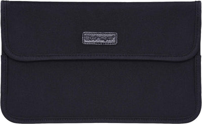 Wisdompro Faraday borsa con schermo protettivo, blocca i segnali RFID, custodia a forma di borsa per proteggere la privacy del cellulare e chiavi auto, anti-tracciamento e anti-spionaggio, nero, L