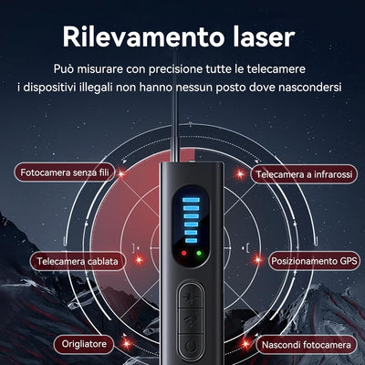 Rilevatore Microspie Professionale - Rilevatore Cimici e Microspie con Scansione GPS, Telecamere Nascoste e Dispositivi per Casa, Hotel, Ufficio | Sicurezza Antispia