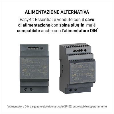 BTICINO 317913 Videocitofono Easykit Essential, Kit Monofamiliare Espandibile, Plug-In 2 Fili, Monitor 7" a Colori, Vivavoce, Visione Notturna, Audio Bidirezionale, Pulsantiera Esterna con Telecamera
