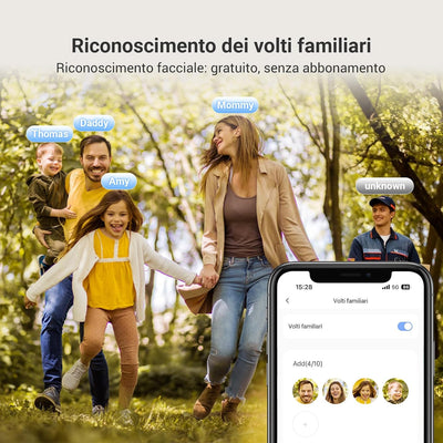 EZVIZ EP4 Spioncino Digitale WiFi 4K con Schermo Touch da 5,5", Batteria 7100mAh, Riconoscimento Facciale AI, Audio Bidirezionale, Visione Notturna, Rilevamento PIR, Supporta MicroSD 512GB, Oro