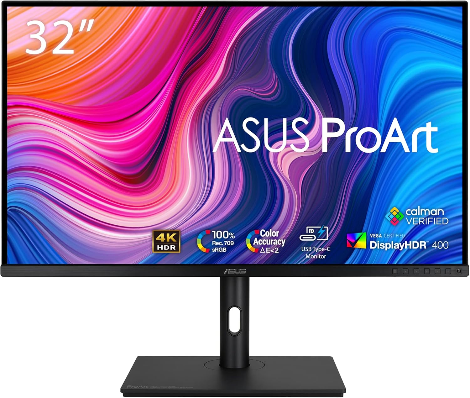 Monitor professionale ASUS ProArt PA329CV – 32" 4K UHD, IPS, 100% sRGB e Rec.709, HDR400, USB-C, nero