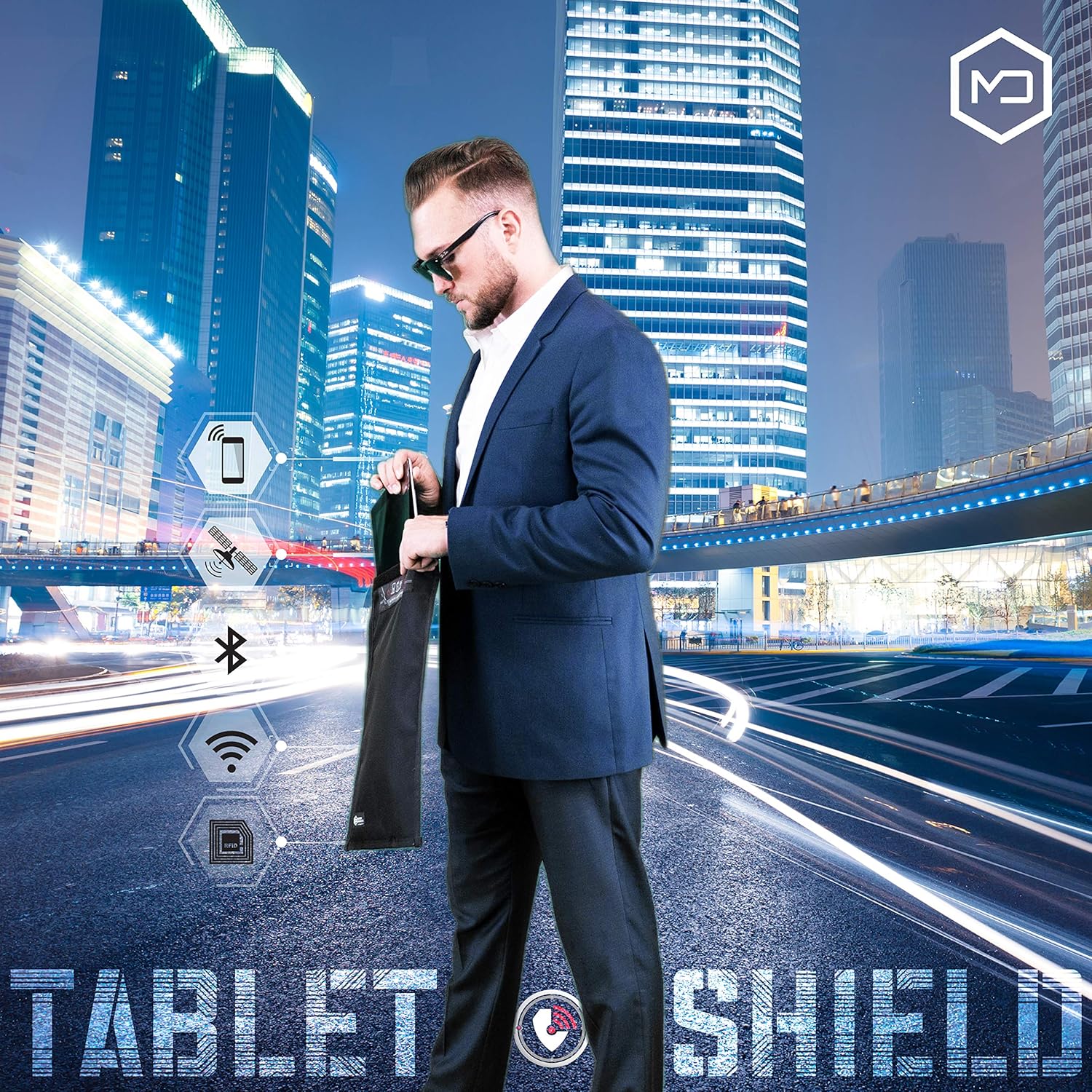 Mission Darkness Non-Window Faraday Bag for Tablets // Device Shielding for Law Enforcement, Military, Executive Privacy, EMP Protection, Travel & Data Security, Anti-hacking & Anti-tracking Assurance