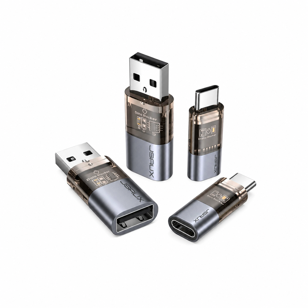 JSAUX USB Data Blocker (2x USB-A + 2x USB-C)