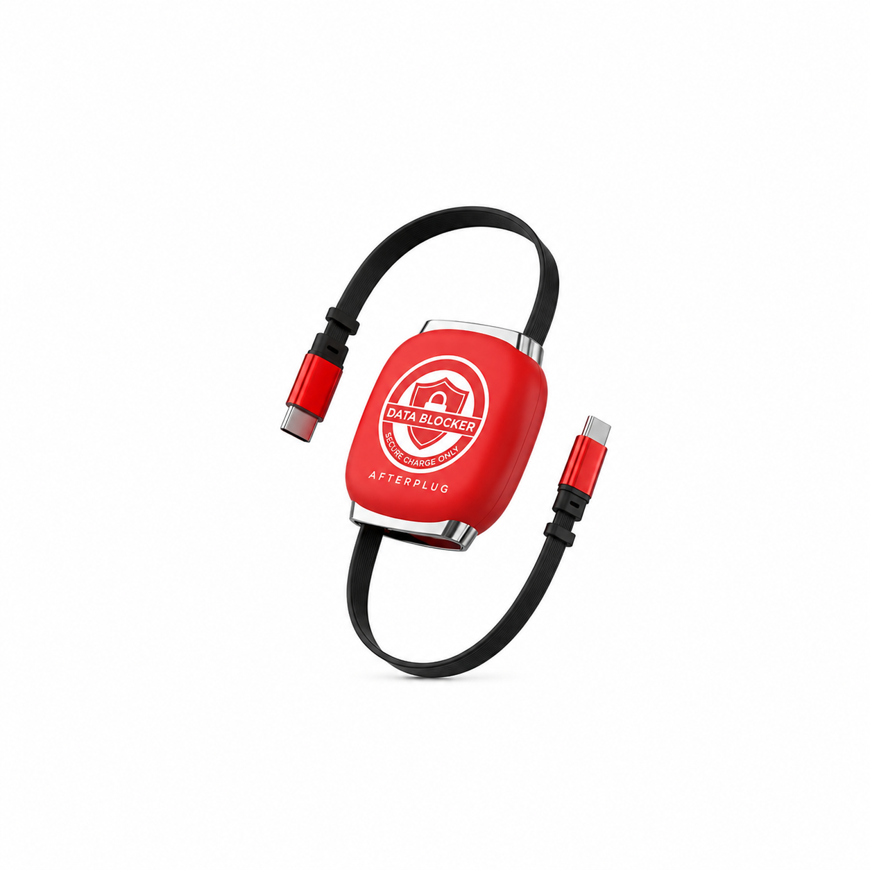 Afterplug Retractable USB-C Data Blocker Charging Cable