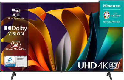 Hisense Smart TV – 43" Display, 4K Ultra HD, LED, VIDAA