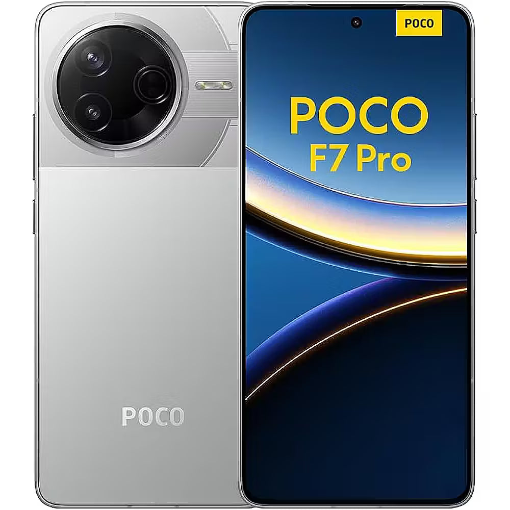 Xiaomi POCO F7 Pro Smartphone – 6.7" Display, 12GB RAM, 256GB Storage, 64MP Camera, Silver