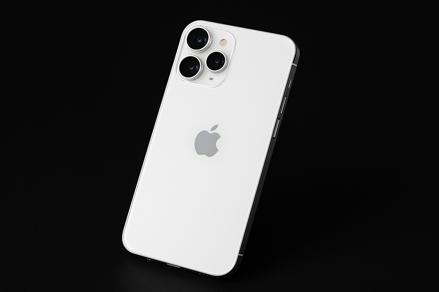 Iphone bianco su sfomdo nero