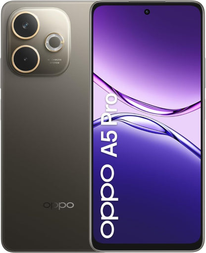 OPPO A5 Pro Smartphone – 6.67" HD+ 90Hz Display, 8GB RAM, 256GB Storage, 50MP AI Camera, 5800mAh Battery, Black