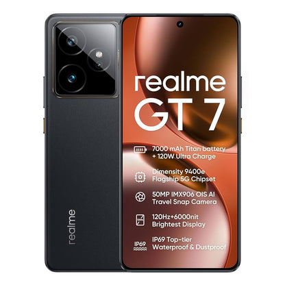 Realme GT 7 Smartphone – 6.78" Display, 12GB RAM, 256GB Storage, 50MP Triple Camera, Black